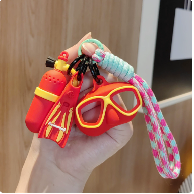 Silicone fin pendant