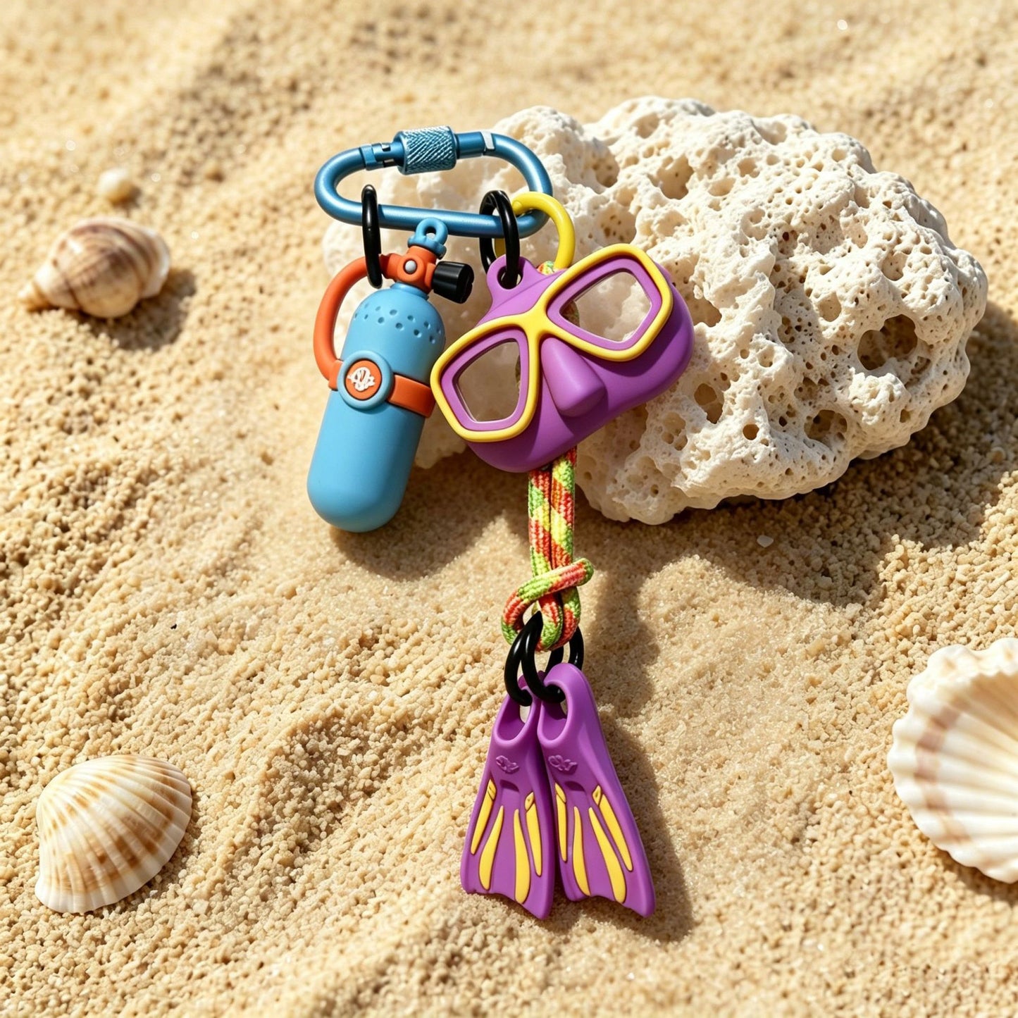 Silicone fin pendant