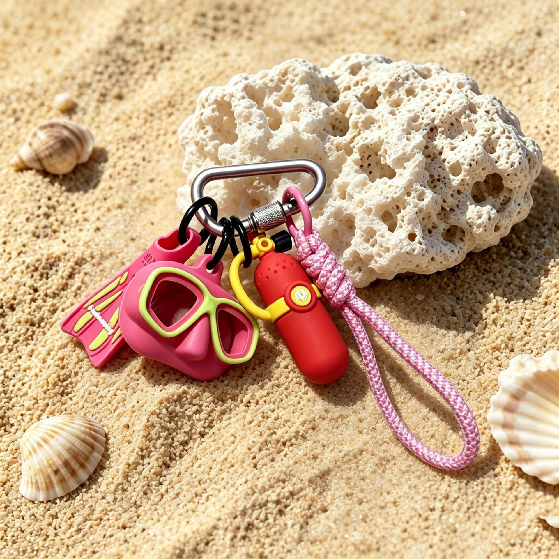 Silicone fin pendant