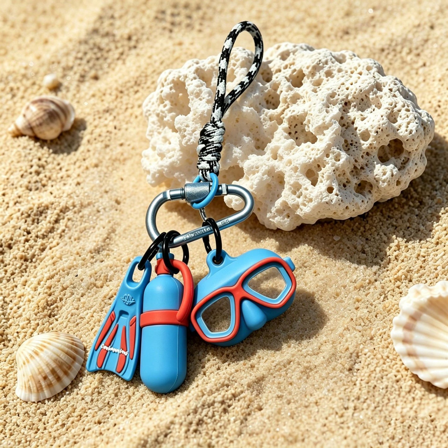 Silicone fin pendant