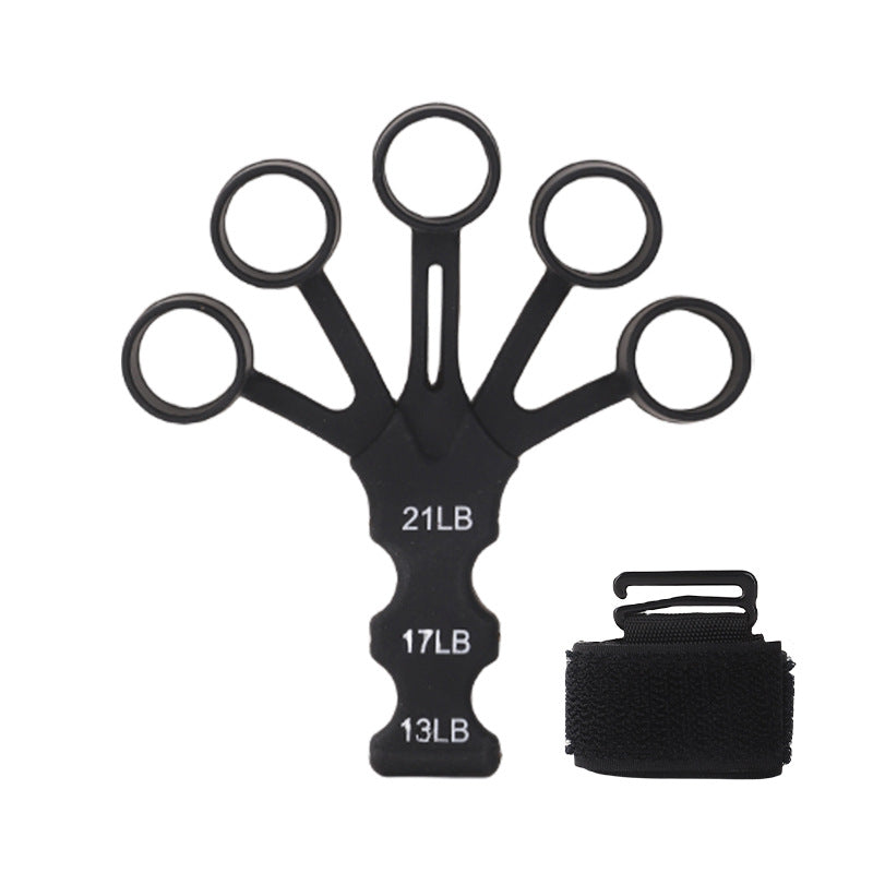Silicone finger training grip strengthener