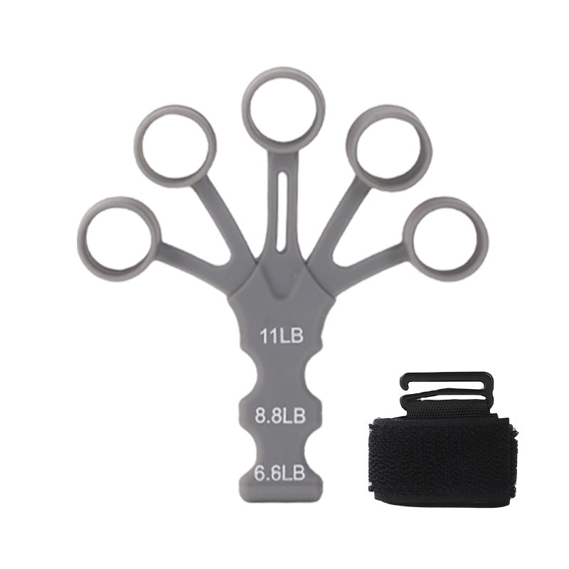 Silicone finger training grip strengthener