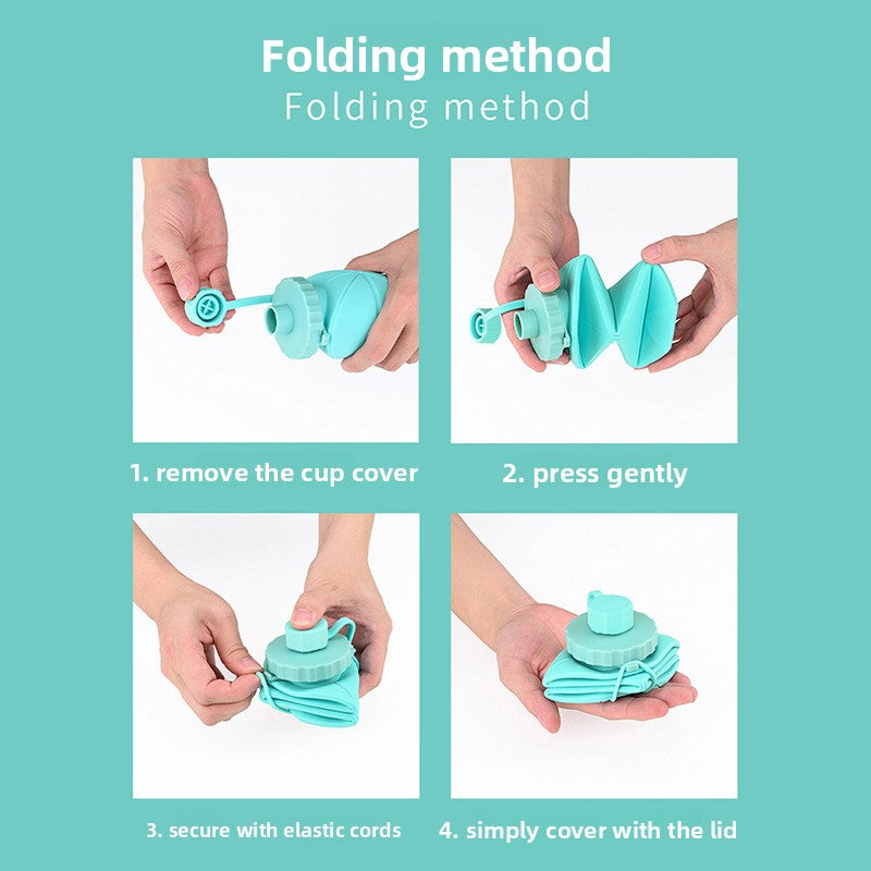 Silicone Folding Water Cup Portable Travel Drinkware