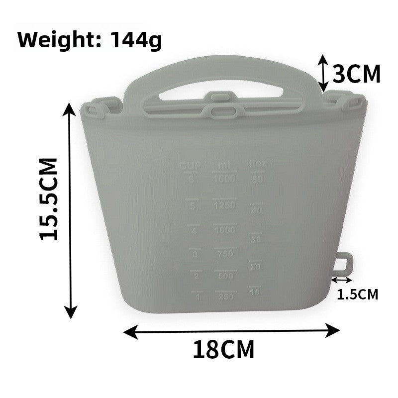 Silicone food storage bag