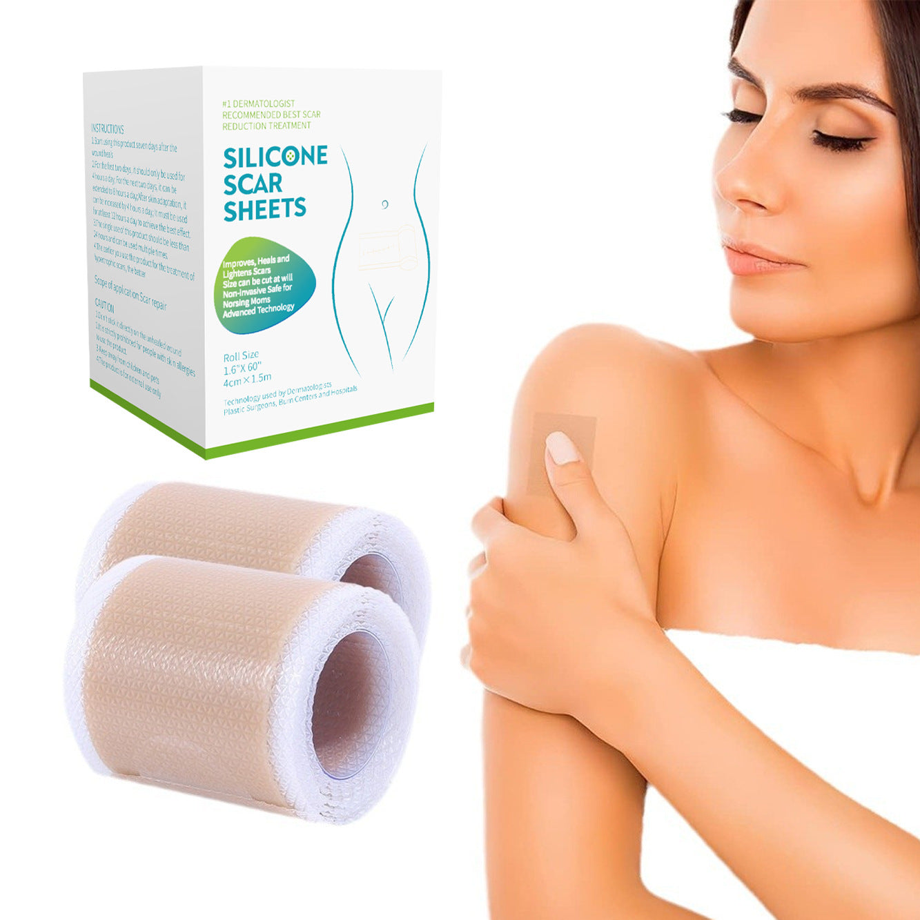 Silicone gel self-adhesive scar patch