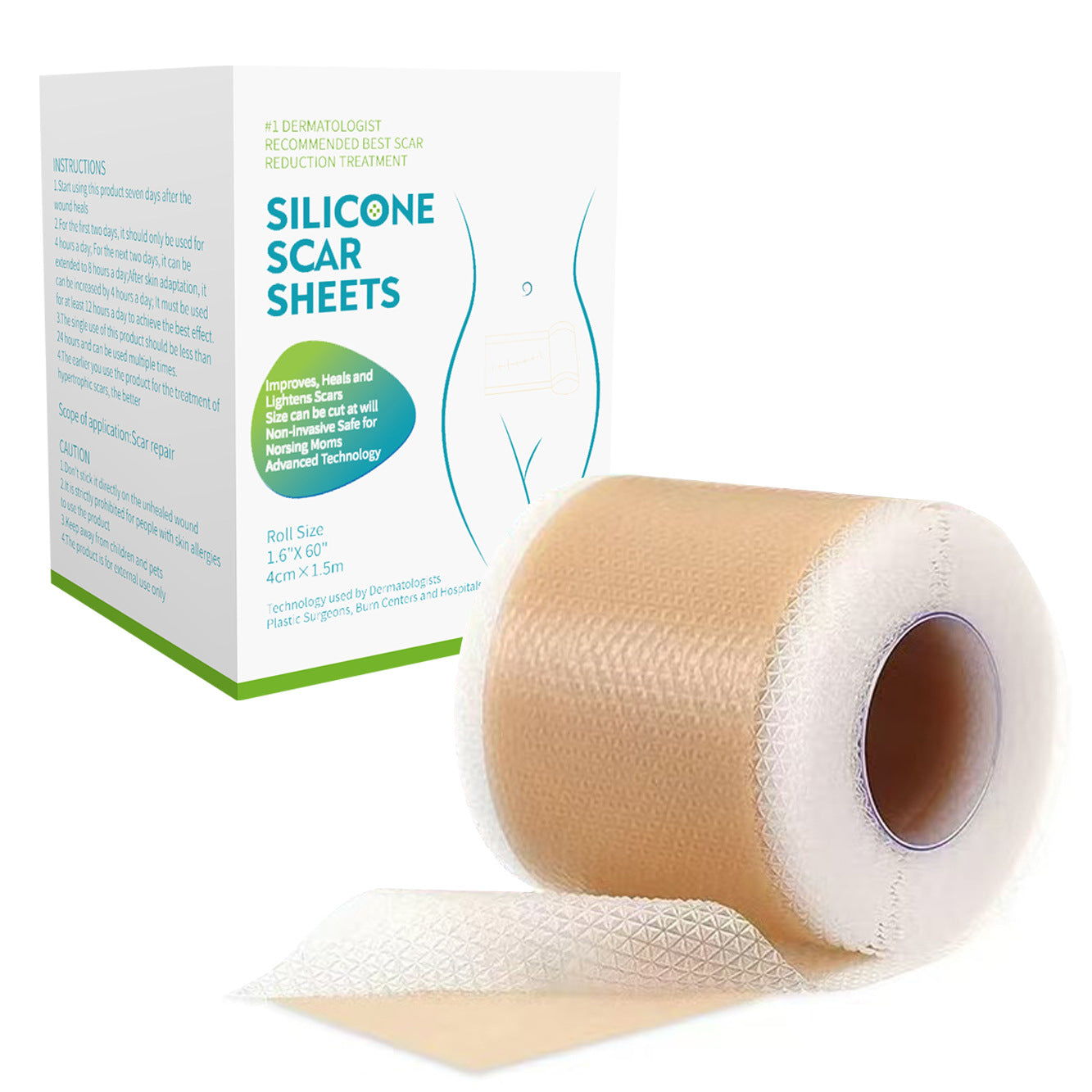 Silicone gel self-adhesive scar patch