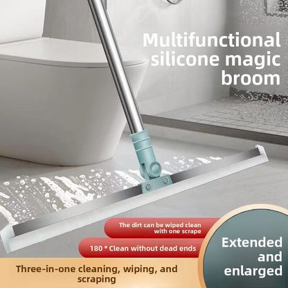 Silicone Glass and Floor Scraper with Stainless Steel Handle