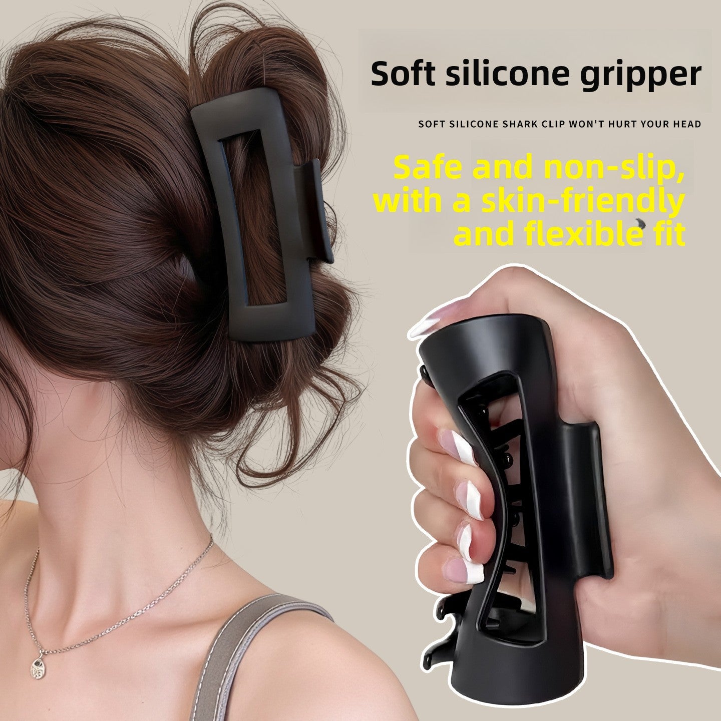 Silicone Hair Grip Clip Anti-Fall Hairpin