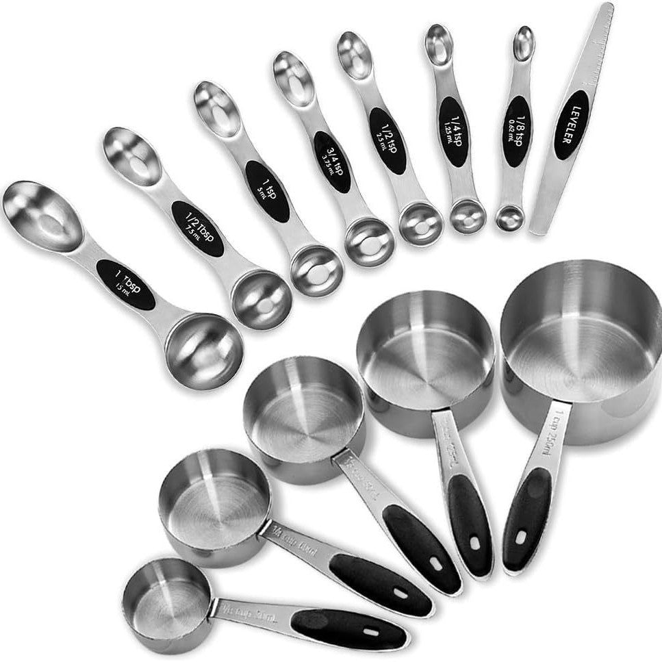 Silicone Handle Measuring Cups Spoons Set