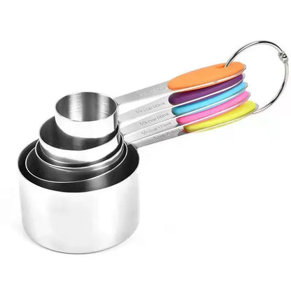 Silicone Handle Measuring Cups Spoons Set
