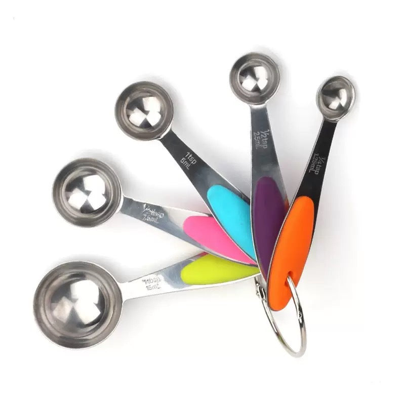 Silicone Handle Measuring Cups Spoons Set