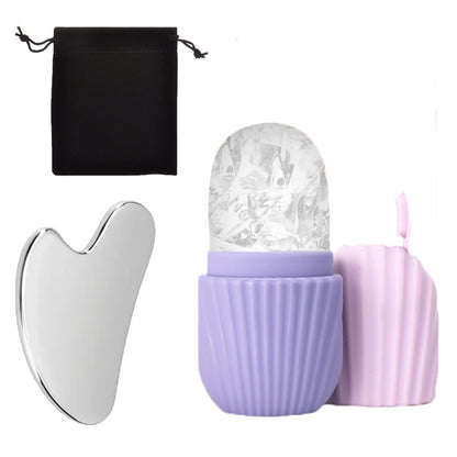 Silicone ice cube tray gua sha board
