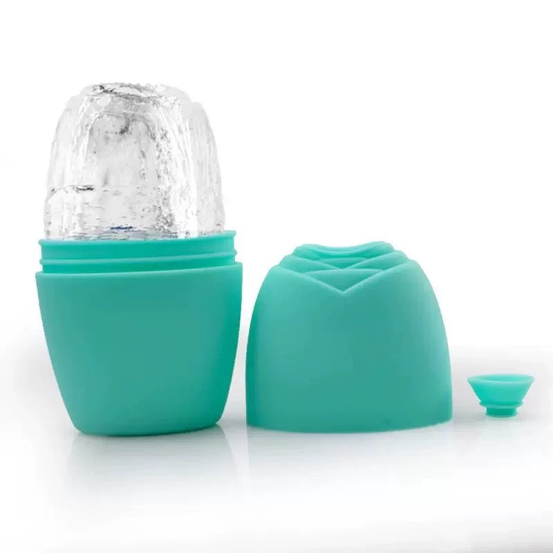 Silicone ice pack with rose-shaped ice mold