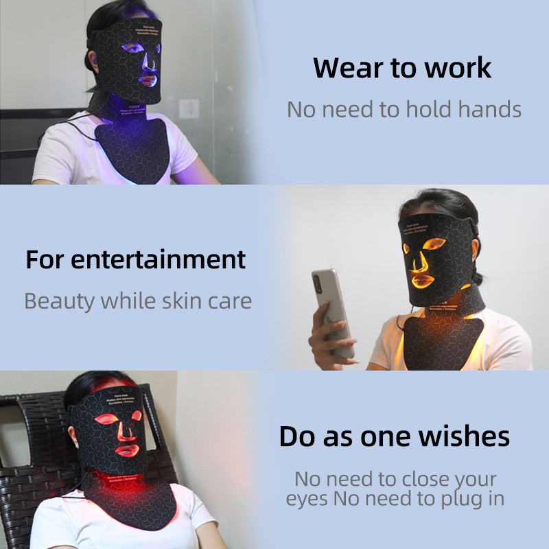 Silicone LED Facial Mask Device