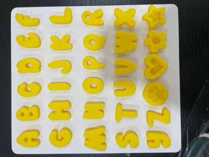 Silicone Letters Silicone Dog Pendant