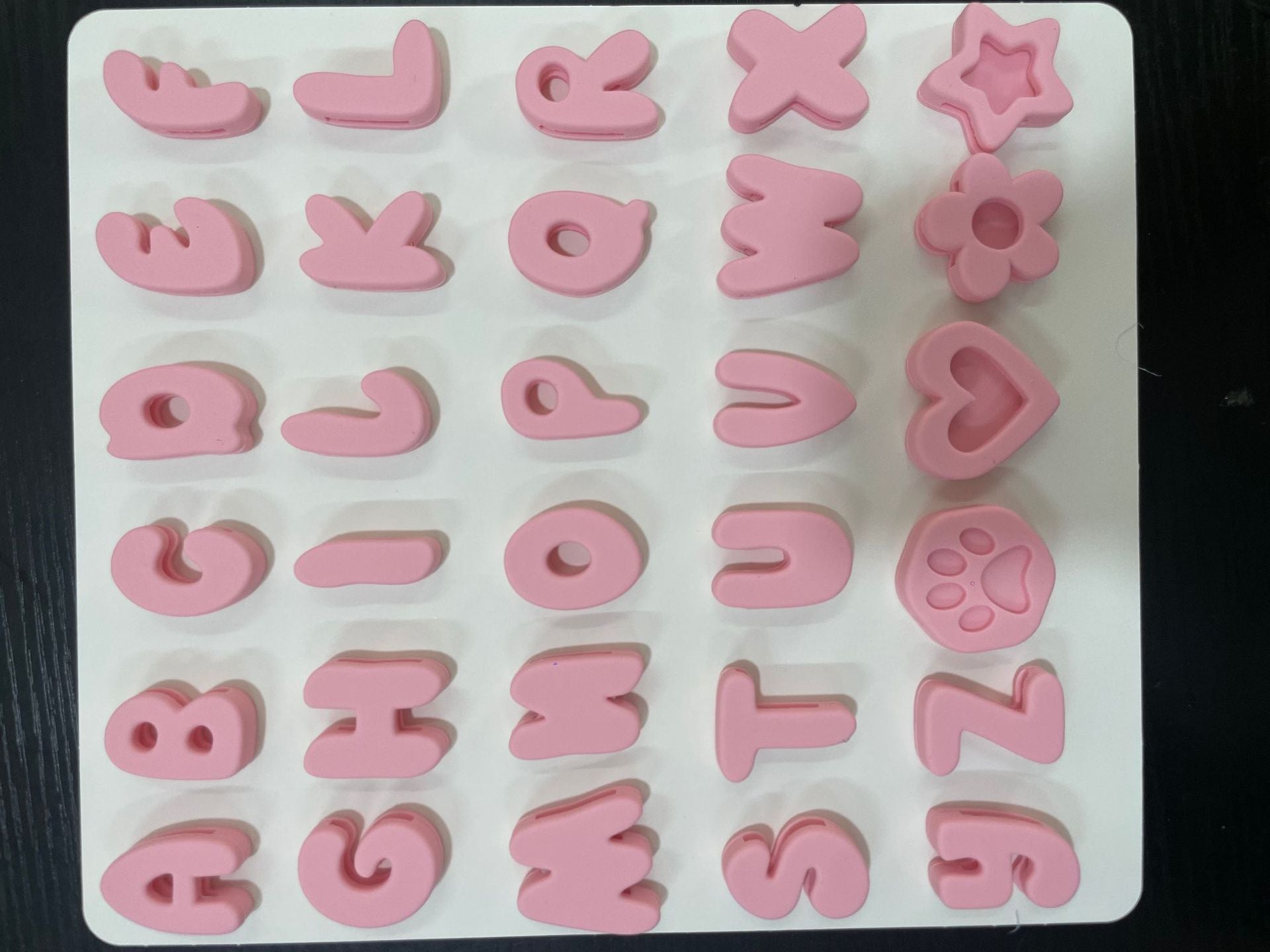 Silicone Letters Silicone Dog Pendant