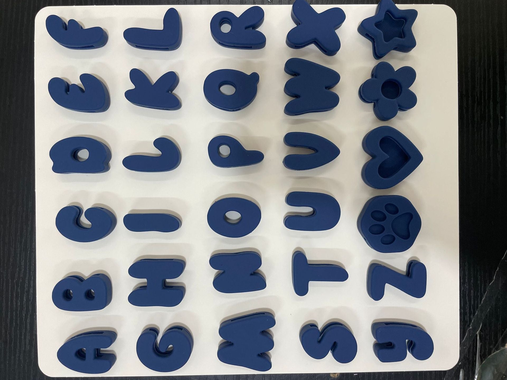 Silicone Letters Silicone Dog Pendant
