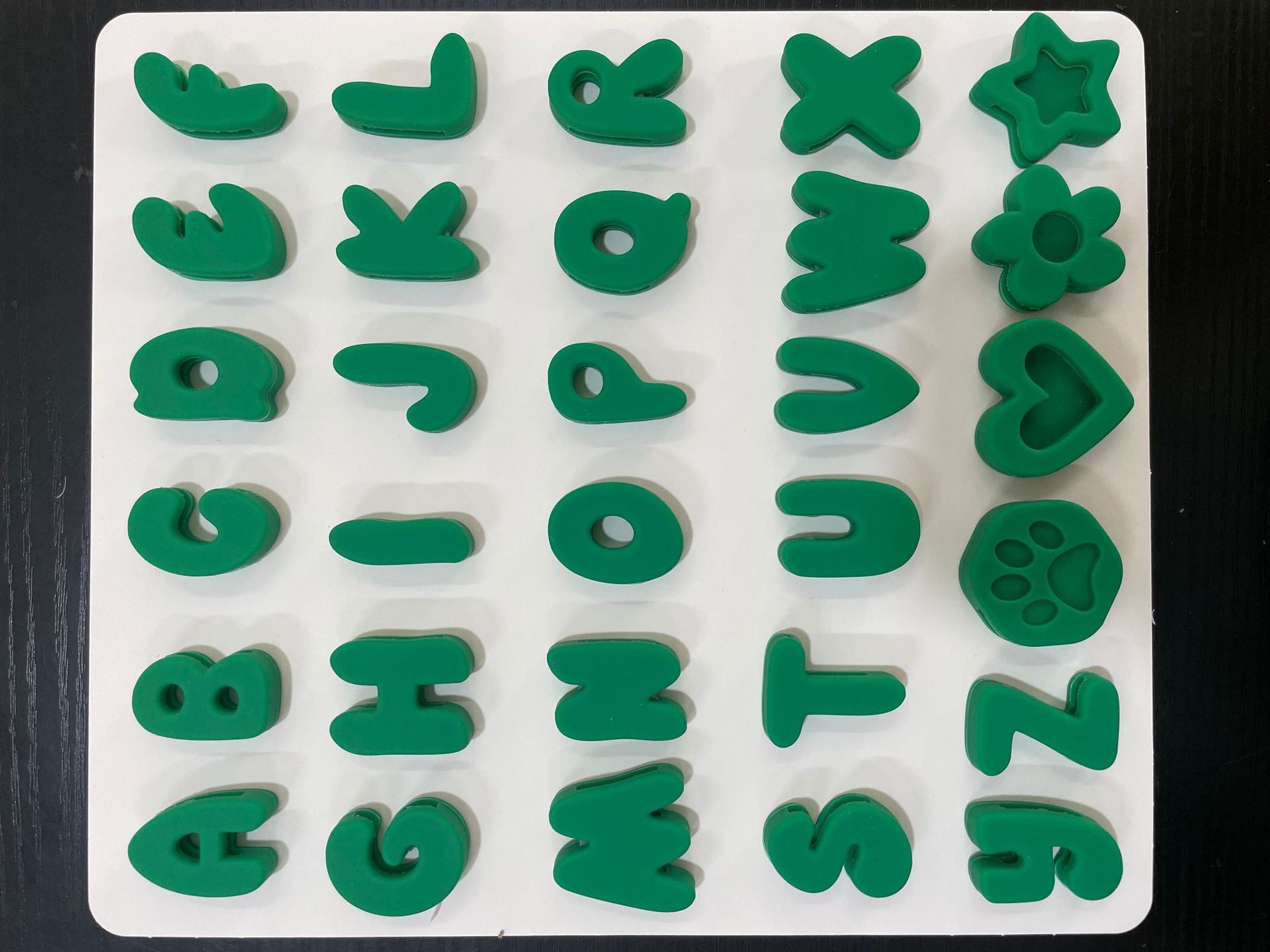Silicone Letters Silicone Dog Pendant