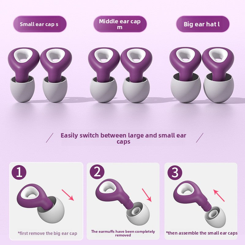 Silicone noise-canceling earplugs