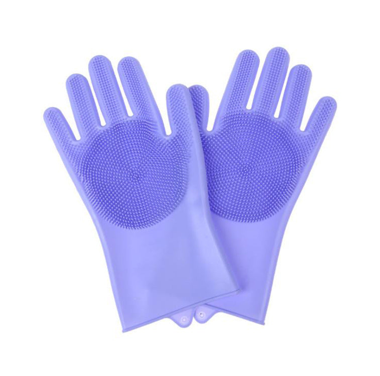 Silicone Pet Bathing Gloves Scrub Brush