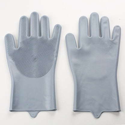 Silicone Pet Bathing Gloves Scrub Brush