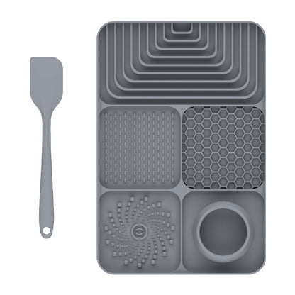 Silicone Pet Lick Placemat Slow Food Mat Pet Tray with Suction Cup Non-slip Cat and Dog Feeding Mat Anti-overflow Anti-choking Mat