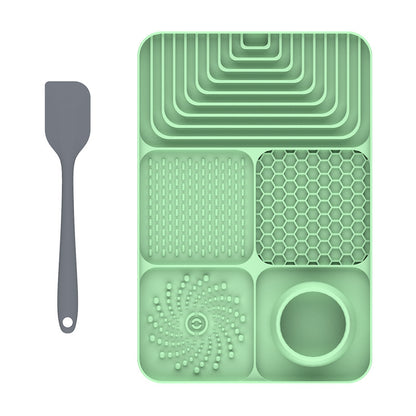 Silicone Pet Lick Placemat Slow Food Mat Pet Tray with Suction Cup Non-slip Cat and Dog Feeding Mat Anti-overflow Anti-choking Mat