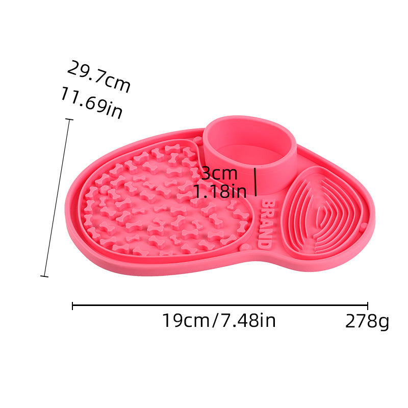 Silicone Pet Licking Mat Slow Feeder with Suction Cups