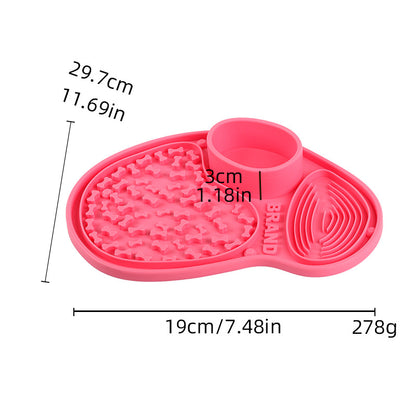 Silicone Pet Licking Mat Slow Feeder with Suction Cups