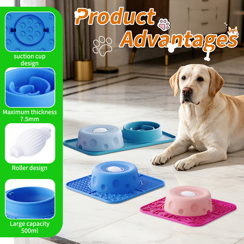 Silicone Pet Slow Feeder Bowl