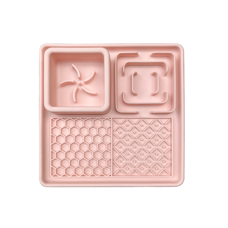 Silicone Pet Slow Feeder Bowl with Suction Base