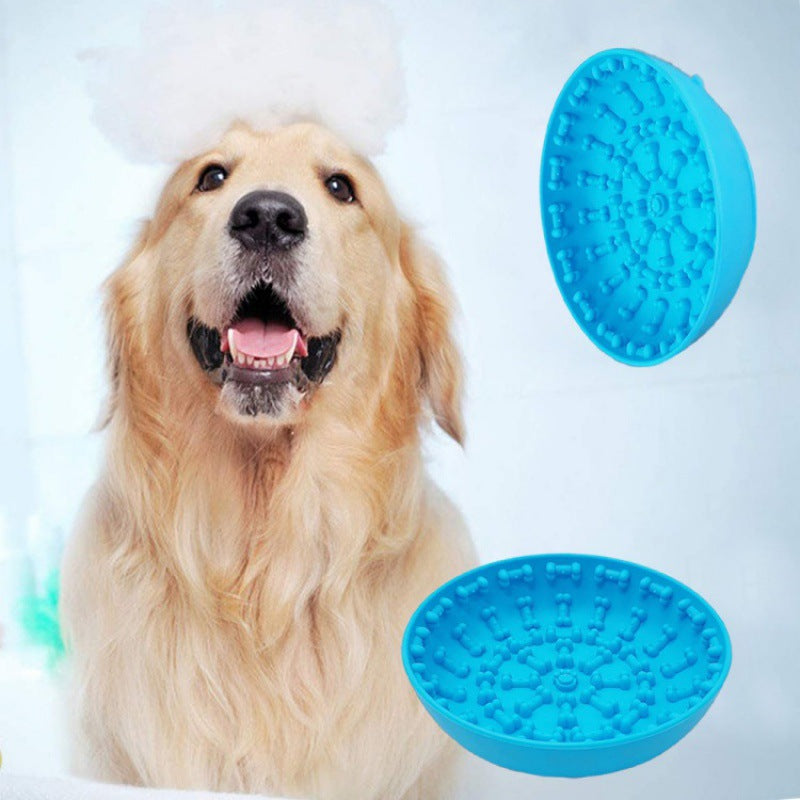 Silicone Pet Slow Feeder Bowl with Suction Base