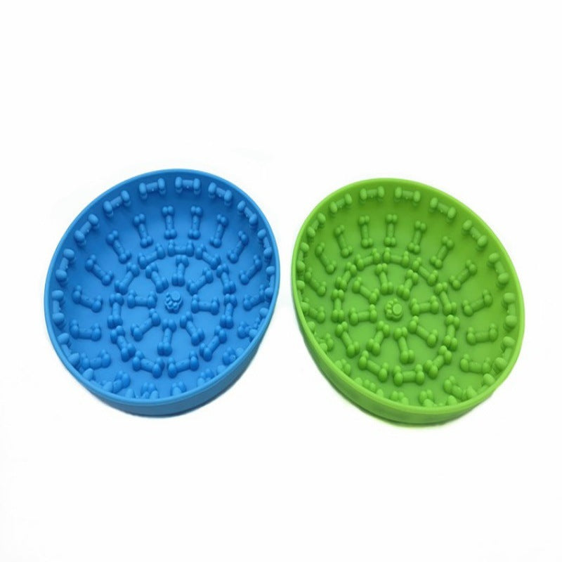 Silicone Pet Slow Feeder Bowl with Suction Base