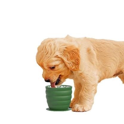 Silicone Pet Slow Feeder Bowl with Suction Cup
