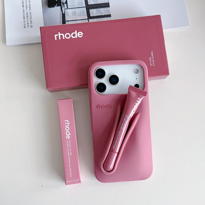 Silicone Phone Case with Lip Gloss for iPhone