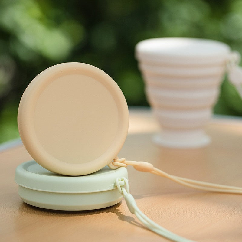 Silicone portable folding water cup