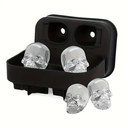 Silicone skull ice mold