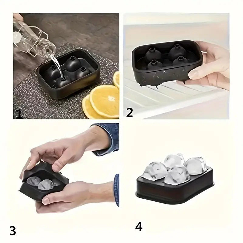 Silicone skull ice mold