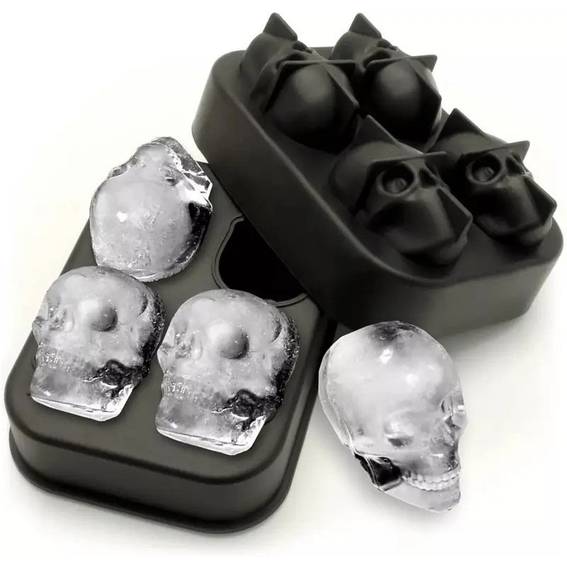 Silicone skull ice mold