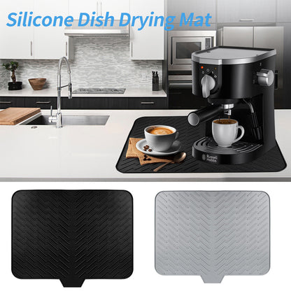 Silicone Slope Drainage Mat Large Square Kitchen Bar Tray