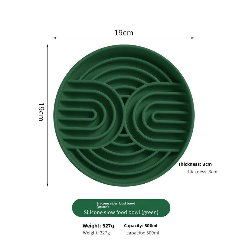 Silicone Slow Feeder Pet Bowl with Suction Base