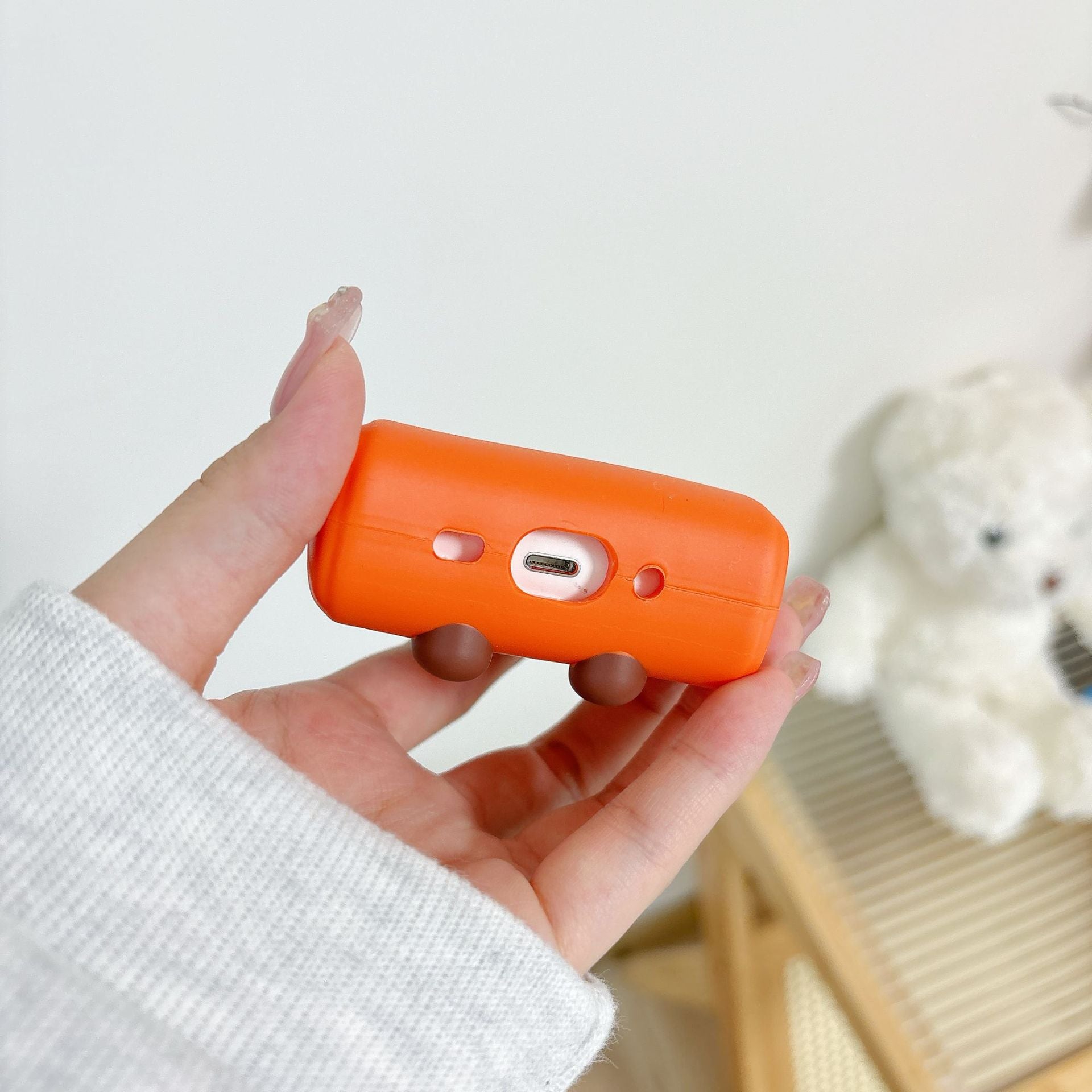 Silicone Smiley Face AirPods Case with Hook