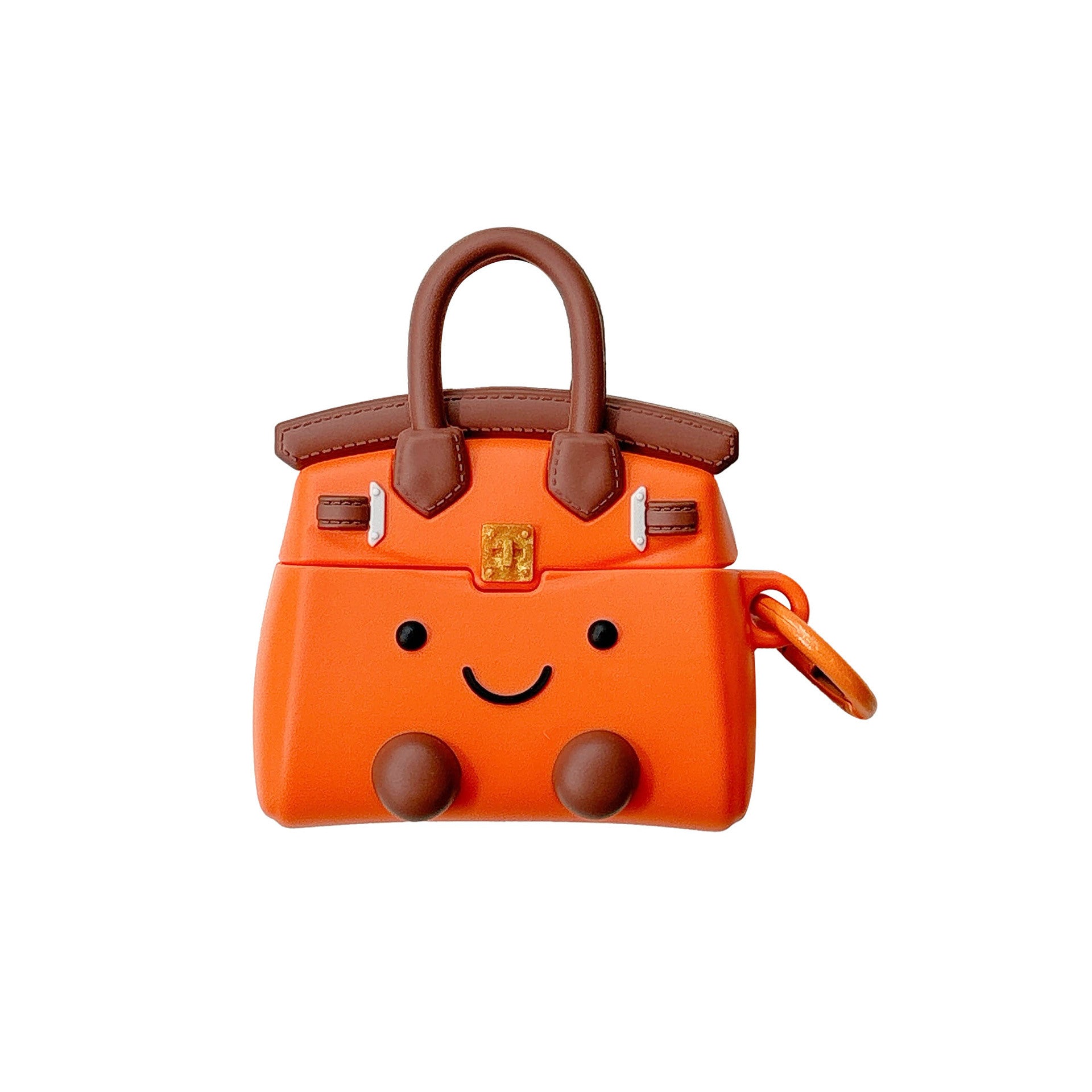 Silicone Smiley Face AirPods Case with Hook