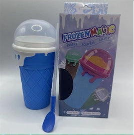Silicone Smoothie Cup with Straw and Spoon