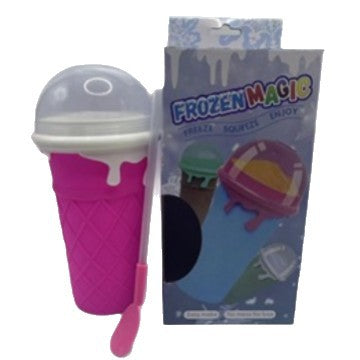 Silicone Smoothie Cup with Straw and Spoon