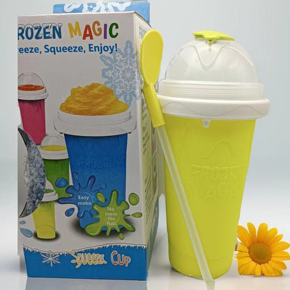 Silicone Smoothie Cup with Straw and Spoon