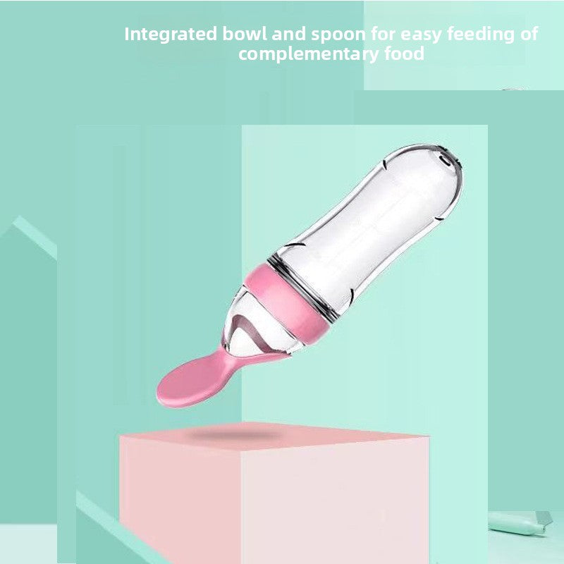 Silicone Squeeze Feeding Bottle for Infants