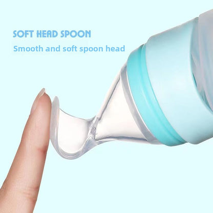 Silicone Squeeze Feeding Bottle for Infants