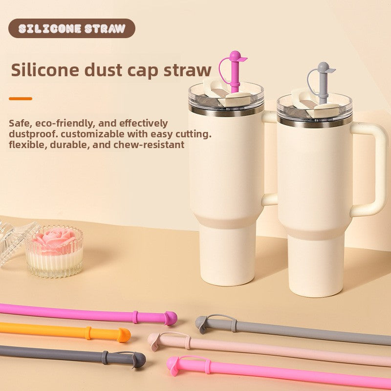 Silicone straw cap