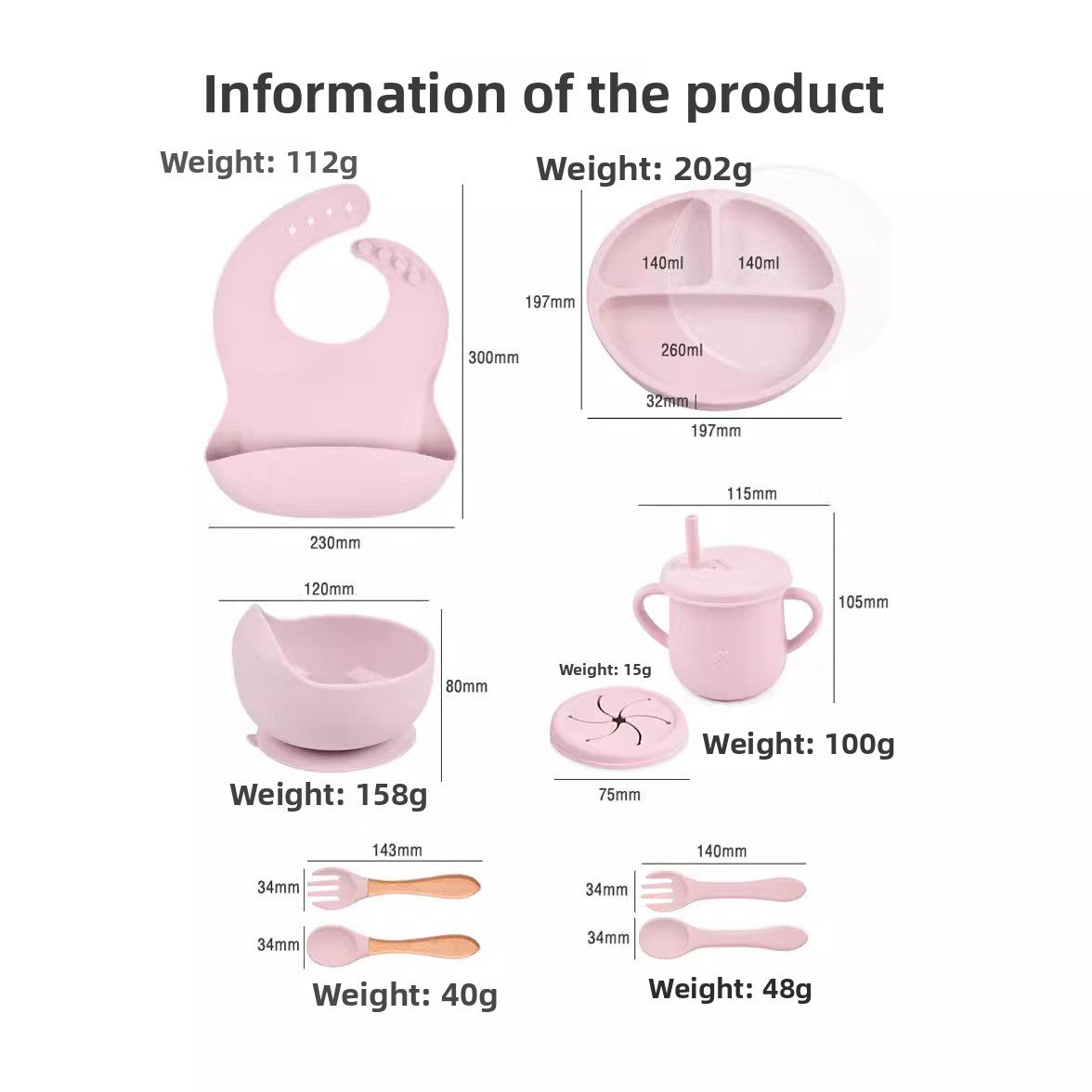 silicone tableware set